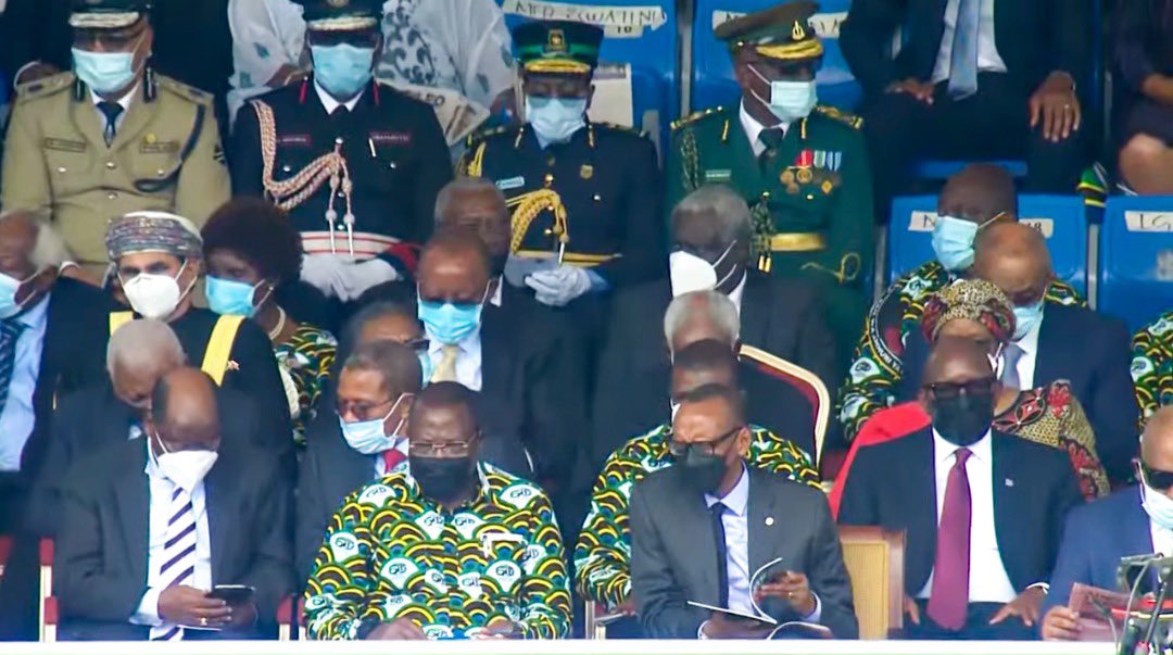 President #Kagame is now attending Tanzania’s Independence Day celebrations at Uhuru stadium in Dar es Salaam.