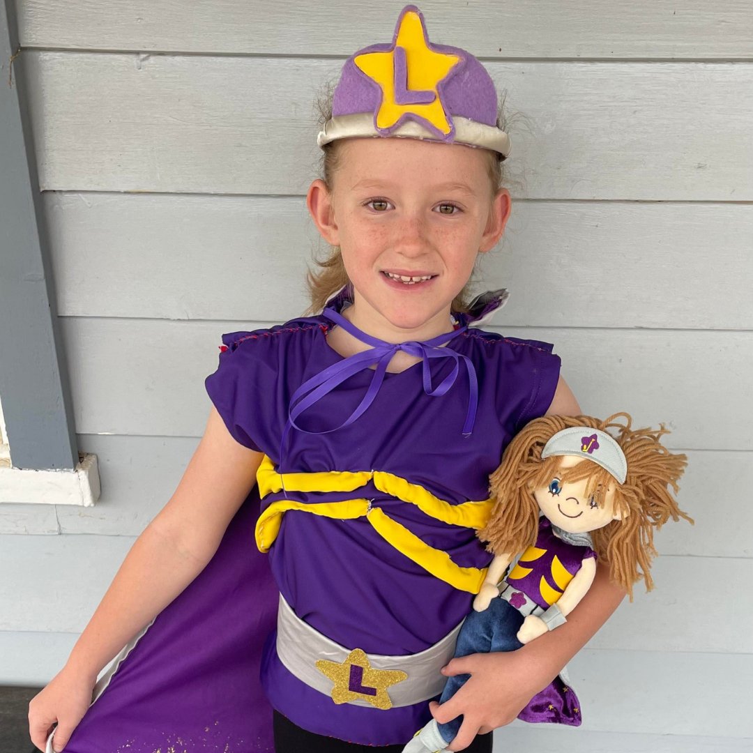Starlight_star's tweet photo. 😍 When Liberty grows up, she wants to be a kids' entertainer and put smiles on the faces of sick children. 

📚  For a recent Book Week Parade, she decided to dress up as Captain Starlight! 

🌟 We think Liberty looks the part of a hero! 

#bookweek #bookweekparade https://t.co/jyqKjmXlWx