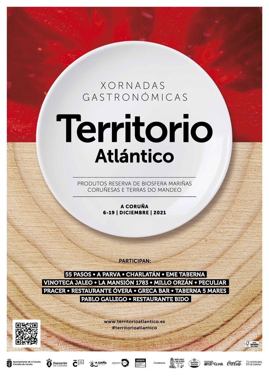 Xornadas Gastronómicas Territorio Atlántico <a href="/CorunaTurismo/">Turismo de A Coruña - Visit Coruna</a> #territorioatlantico #acoruna  @MARINASBETANZOS