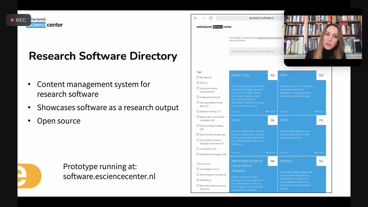 eScienceCenter's tweet photo. #ICYMI: Yesterday, we presented the #ResearchSoftwareDirectory at the #FORCE2021 conference. 

Did you miss our lightening talk? No worries! You can learn more about it on our website: https://t.co/hualWVkwIx

#software #researchsoftware https://t.co/ZUWqSTnKdD