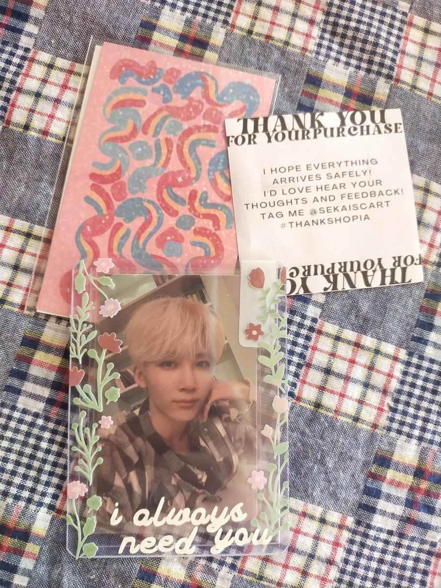 chwscart's tweet photo. jeonghan mail! 🌱

thank u sooo much for trading with me! it was neatly and safely packaged :] i hope cheol arrives soon na rin 🤍

#thankshopia
@sekaiscart https://t.co/eGSOw8RqgF