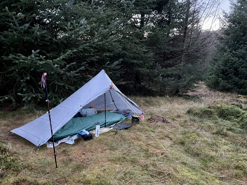 Last nights camp. Near Craigallian Loch. Bit of the WHW now before  picking up the Rob Roy Way