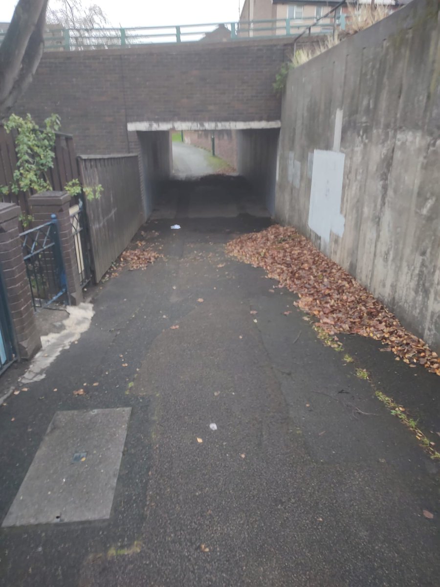 StAnnsMapperley's tweet photo. Team clearing subway on Abbotsford after concern from residents before https://t.co/E2sOc89IvI