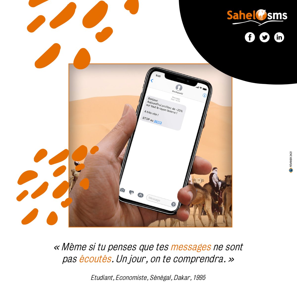 SahelSms's tweet photo. La portée de votre message dépend de sa contenu et ainsi lui conférer une valeur...
les messages transmettent votre idée, votre pensée.
#SahelSMS
#Proximité. https://t.co/gYru9Zex5A