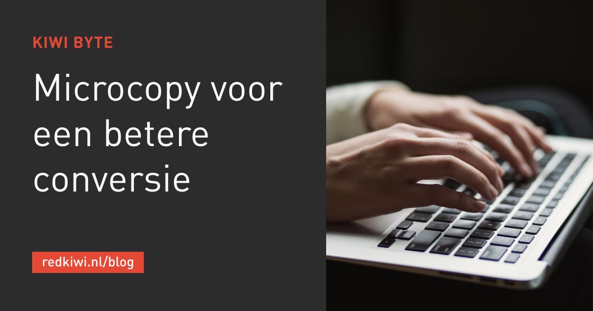 Je kent ze wel, van die kleine lettertjes die je wél graag leest: “op voorraad” &amp; “gratis verzenden”. 
In deze Kiwi Byte leggen we uit hoe deze microcopy je conversie kan verhogen.
💻->  redkiwi.nl/blogs/microcop…

#conversie #microcopy #CreateDigitalImpact #kiwibytes #digitalagency