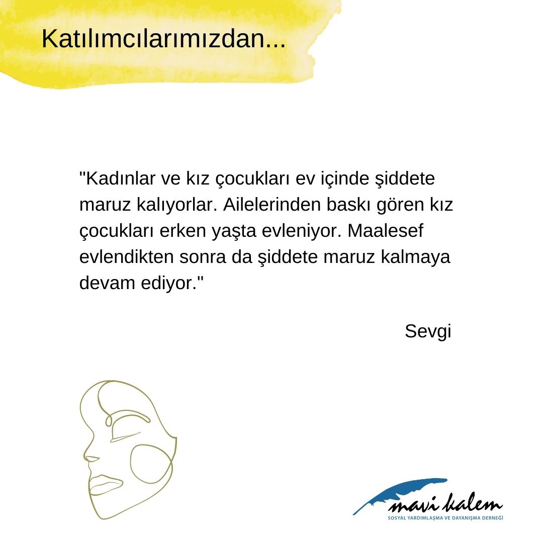 Şiddetle mücadeleye yaşadığımız şiddeti konuşarak başlarız. Kadınlarla çalışmalarımızda şiddetle ilgili bilgimizi ve hikayelerimizi paylaştığımız, kendi çözüm yollarımızı araştırdığımız güvenli alanlar oluşturuyoruz.
#KadinaSiddeteHayir #16Days