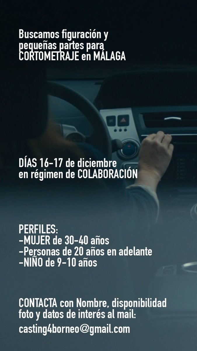 Estamos buscando figu para nuestro próximo cortometraje. ¿Te animas?