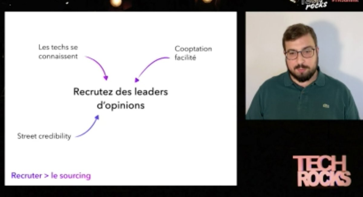 Recrutez des stars non pas seulement pour leurs capacités de production mais aussi pour attirer d'autres talents.
#trsummit <a href="/TechRocksFr/">Tech.Rocks</a>