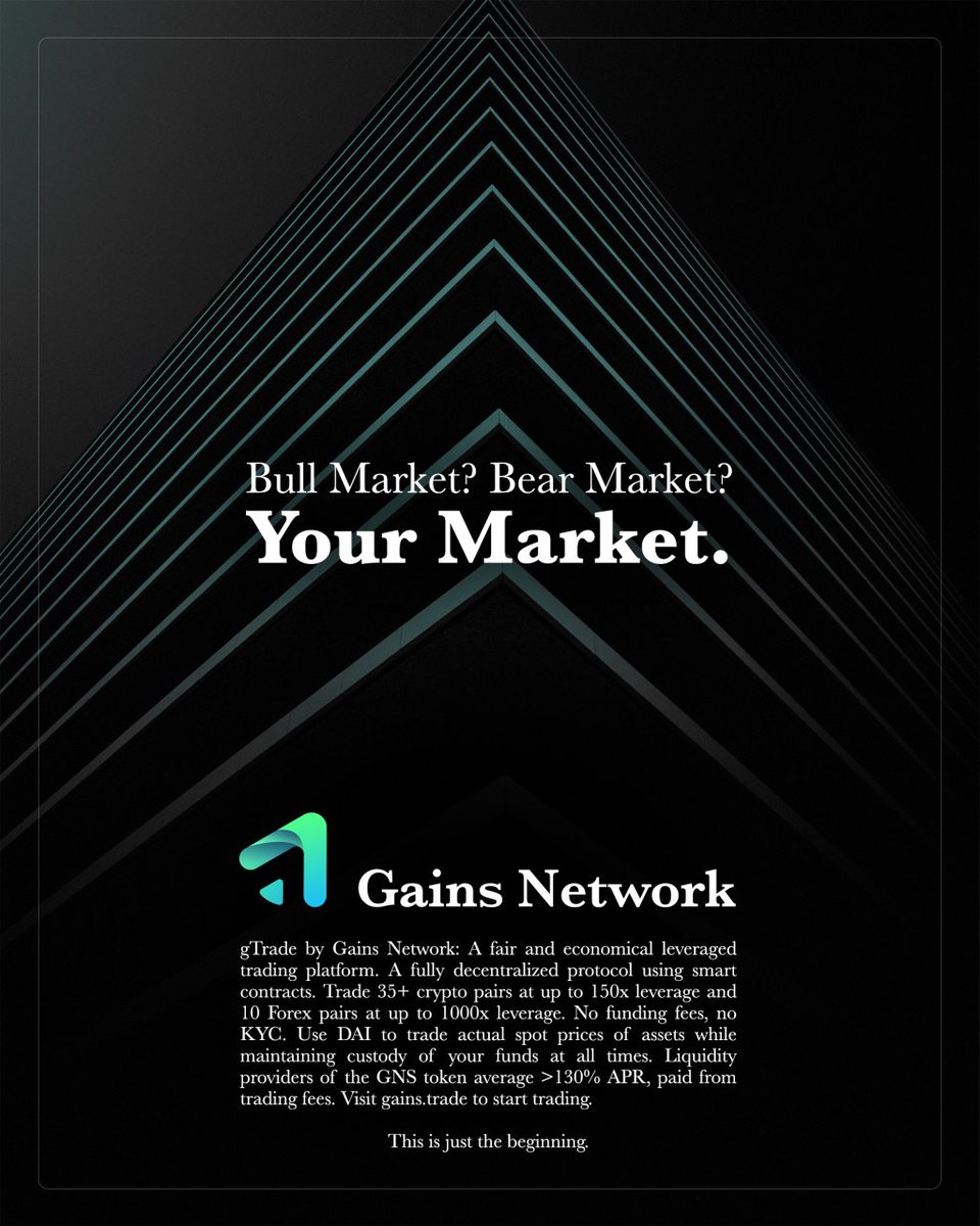 Trade no matter what the market is doing, in the safest and most efficient way

$GNS

This platform will explode in 2022