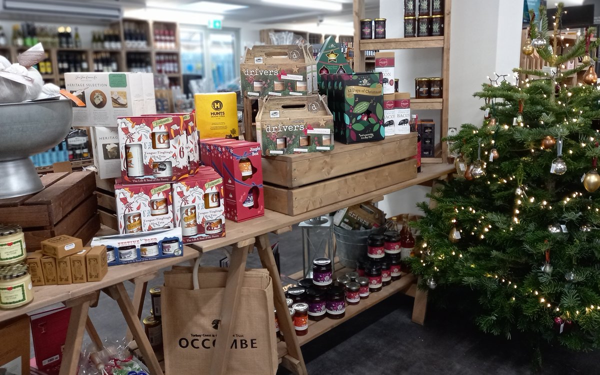 Occombe_Farm's tweet image. Today at Occombe. Shop festive food, drink &amp;amp; gifts. Hear Spectrum Choir and there's tastings with Sharpham Cheese, The Good Game Company and Foxcombe Bakehouse. Christmas trees for sale and festive treats in our Farm Cafe. We've got it all wrapped up!

#ocombefarm