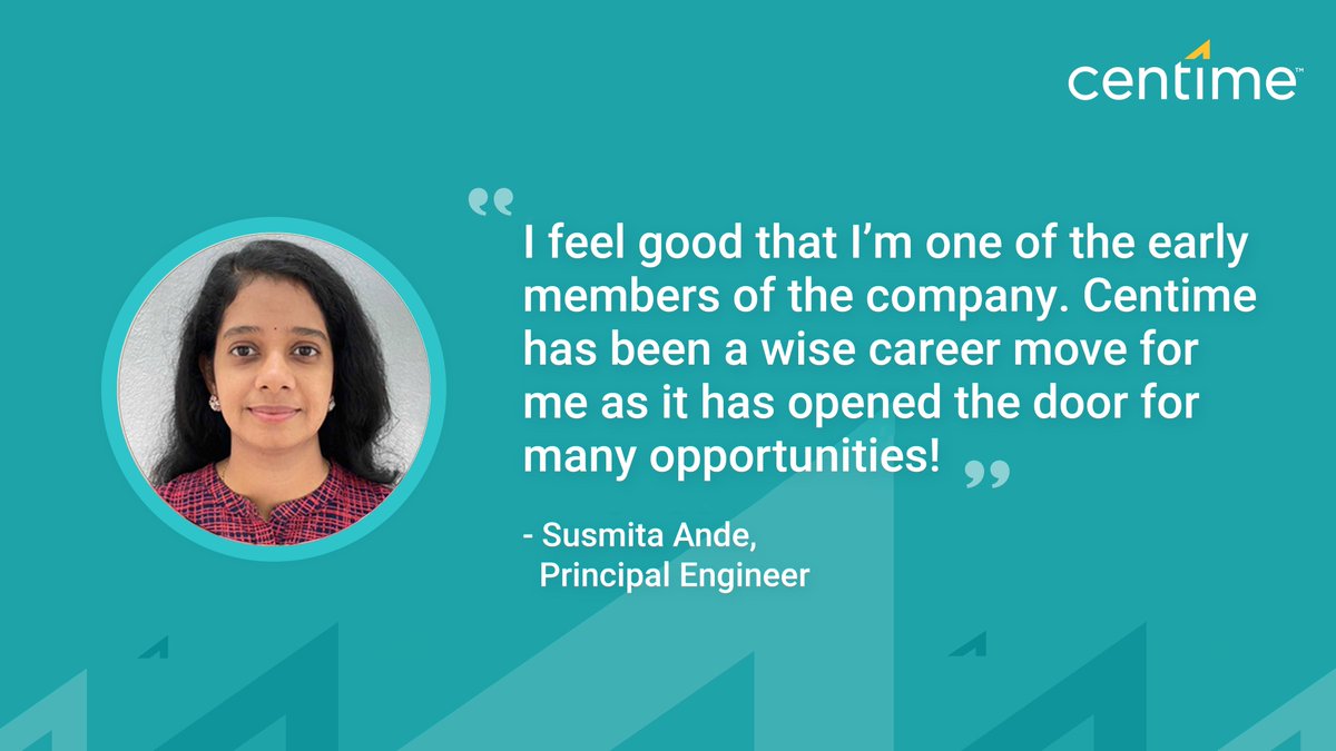 centimeinc's tweet photo. At @centimeinc, we are proud to support employee learning & development. Our aim? To give everyone on the #Centeam room to explore, grow and discover the best version of themselves. It's immensely satisfying to see how you have grown with us, Susmita!
#startupindia #culture https://t.co/DOlp2RYKjO