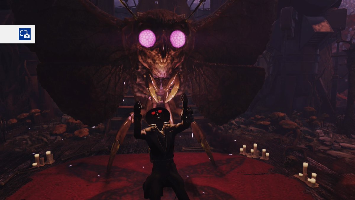 OrderOfTheLamp's tweet photo. The Mothman Equinox is here and the Order celebrates the manifestation of the Wise One!
A time for cleansing your sins and holiness!!
#Mothman
#Equinox 
#OOTL 
#becomelore

@FFive0 @NerdsGarden @NerdsGarden @X30Gx @Enclave_EAF @FO76_OverBoss @VulturesThe @Free_StatesMil https://t.co/IAzCBu7HPN