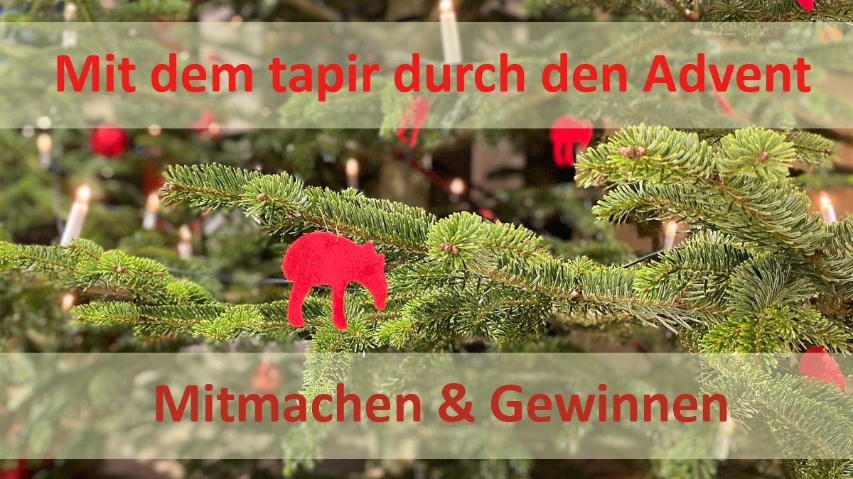 Die zweite Runde des tapir #Adventsrätsels läuft :D! Lasst Euch die Gelegenheit nicht entgehen, einen saftigen 60 € tapir-Gutschein und eine #Mizulife Trinkflasche zu gewinnen! Rätselt mit unter bit.ly/3lP0Hgn Es soll Euer Schaden nicht sein!