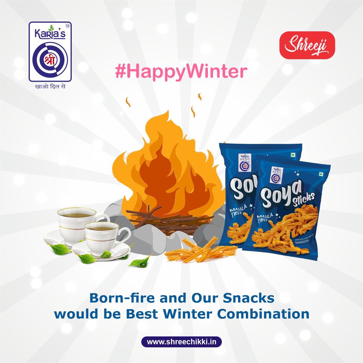 ShreeChikki's tweet photo. Born-fire and shree chikki's snacks best winters combination. 
.
.
#happywinter
#ShreeChikki #soyasticks #butterchakli #chakli  #shreechikkibutterchakli #chikki #penaut #healthylifestyle #healthiswealth #foodie #healthysnacks  #cravings  #hunger #khaodilsekhilaodilse https://t.co/l0mJ2d0Ynq