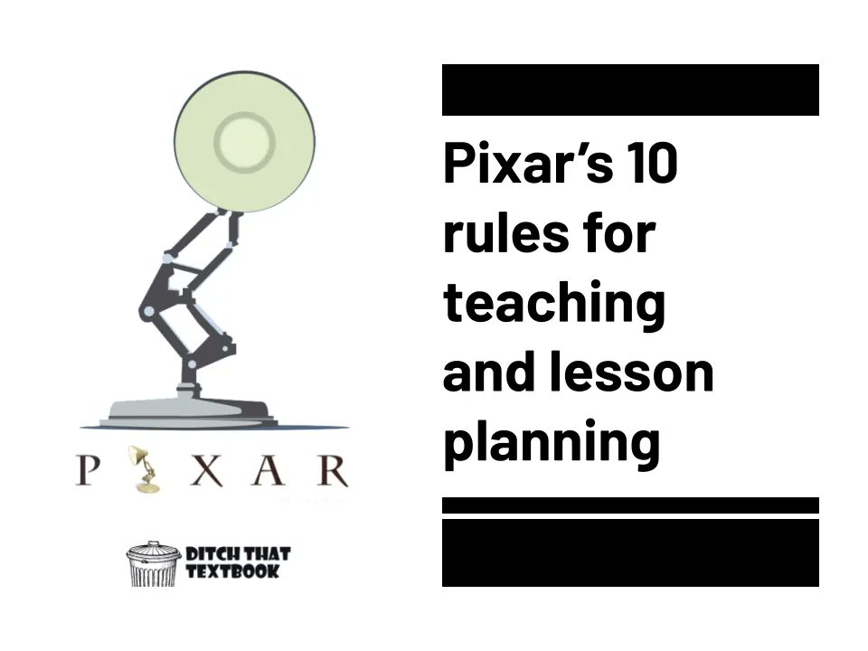 teachbetterteam's tweet photo. Pixarโs 10 rules for teaching and lesson planning https://t.co/tMyFSNkwj1 #creativeteaching #ditchthattextbook #teachbetter #teachfurther https://t.co/8fYKSYfgzT