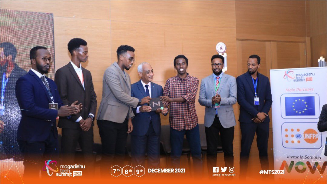 hochi_baseball's tweet photo. After a long evaluation, the winners of the hackathon drought app design competition were announced. The Walaal-Kaab team got the highest score and the won.
Congratulations 👏
#MTS2021
#MTSReturns
#InvestSomalia https://t.co/NX3Zrq5PYB