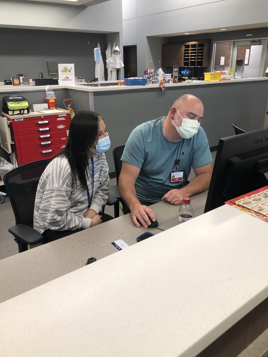 LV_Mendenhall's tweet photo. CEO student Madison Case learning from Dale at VW North. #futurePA. #FatherDaughterTeam https://t.co/YdfjhetLZ4