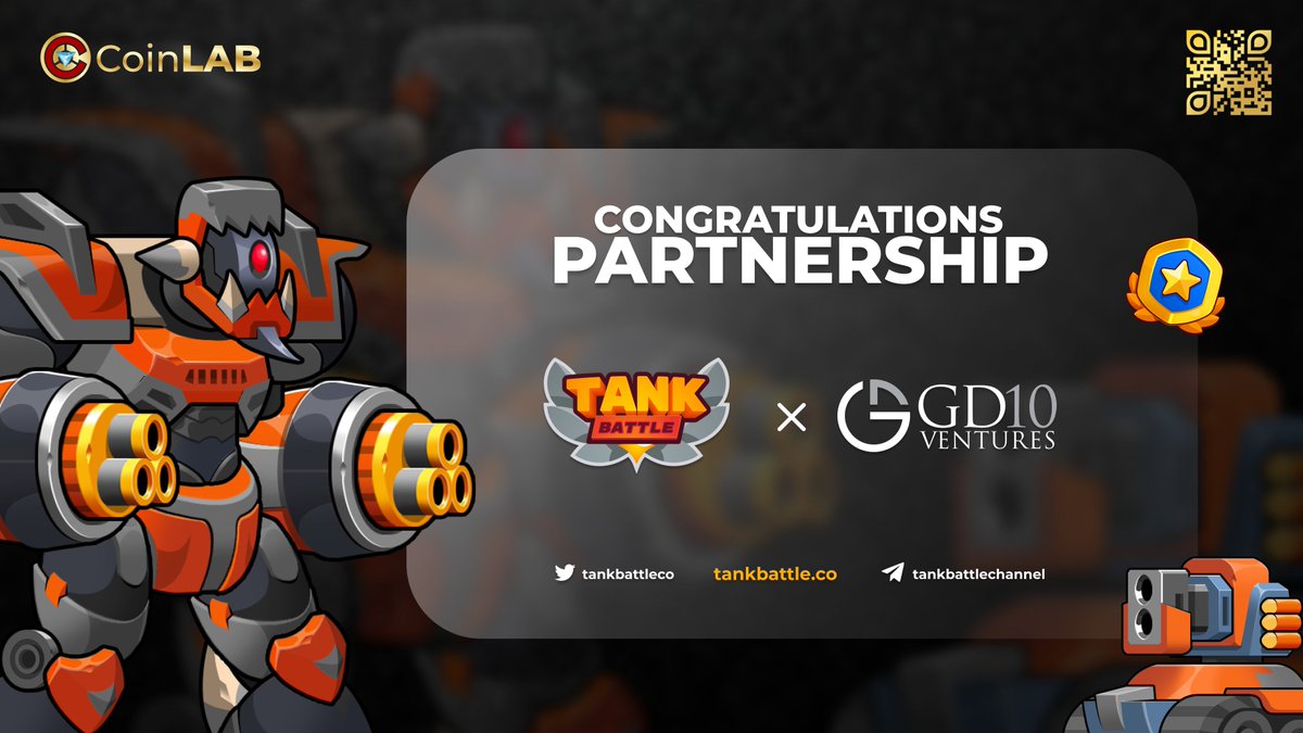 finnn2705's tweet photo. ๐Congratulations @tankbattleco & @GD10V for becoming each other's partners.
#GD10V is an investment fund to develop early-stage Web3 companies with impressive ROI potential & are focused on enabling the most innovative blockchain start-ups through to mass adoption...
#CoinLAB https://t.co/RoK55tUqB0