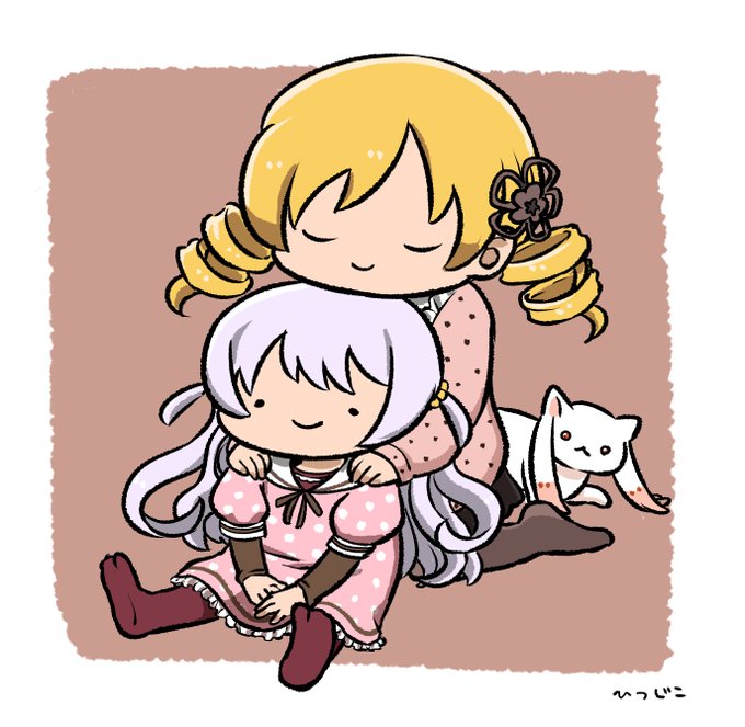 マミさんとなぎさちゃん+キュゥ 