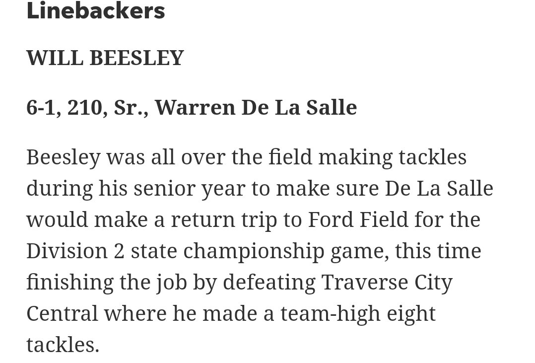 CoachBush_'s tweet photo. Congrats to the following @DLSFootball_MI individuals that were honored as All East by the @detroitnews!

1st Team
@BDrogosh (QB)
@MMuragin (DE)
@BeesleyWill (LB)
@coachrohn (HC)

2nd Team
@JeffreyRoskopp (OL)
@DevinSchmelter (DB)
@michaelbucci19 (P) https://t.co/6TcK4p5YsZ
