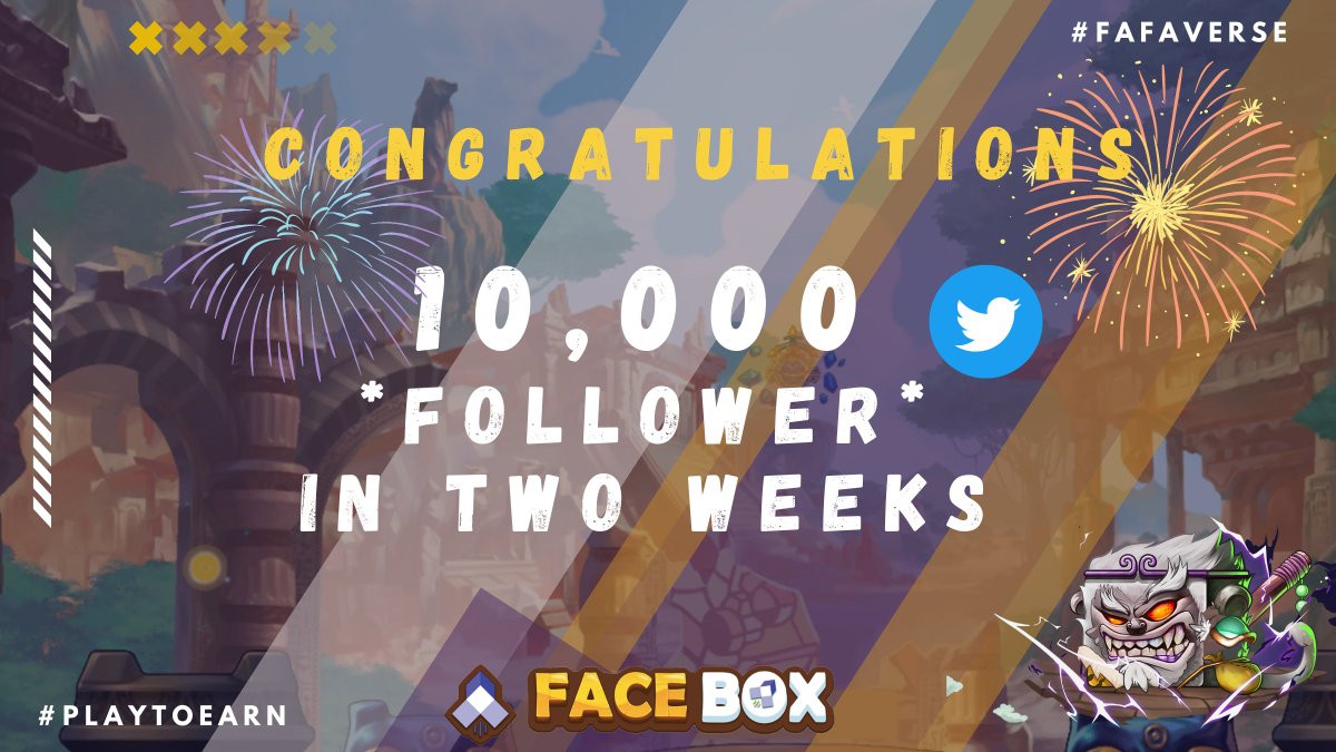 FaceBox_app's tweet photo. 🎊Congrats #Boxders

We are honored having another milestone - 10K Twitter members! 

To celebrate this joyful day, we will be doing #GIVEAWAY $500 worth token to 5 members (5x$100)

RT &amp; Join Discord : https://t.co/89NS0IGTj6
SS in Comment
Winner will be announced after 24 hours https://t.co/TF25KXf7aZ