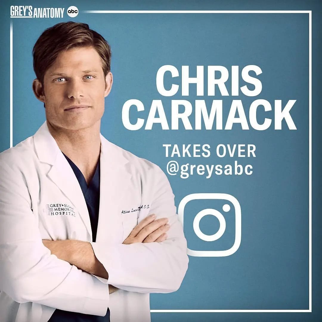 Two years have passed since Chris's last Take Over and today is the big day! Ready to accompany him this day? I am so excited !! this seems like a dream
<a href="/RealCarmack/">Chris Carmack</a> #Greysday #GreysAnatomy #Chriscarmack