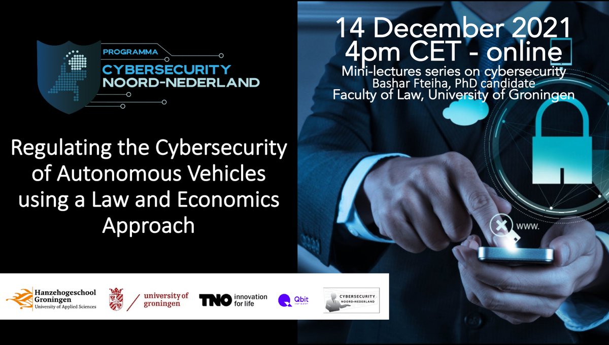 RugStep's tweet photo. Join us on Tuesday 14th December for our third Cyber-Talks where Bashar will discuss how to regulate the cyber-security dimension in Autonomous Vehicles using a Law and Economics Approach. Please Register your interest here: https://t.co/oqYbqCkQXn 

@CybersecurityNN https://t.co/MMMbnrO2ww