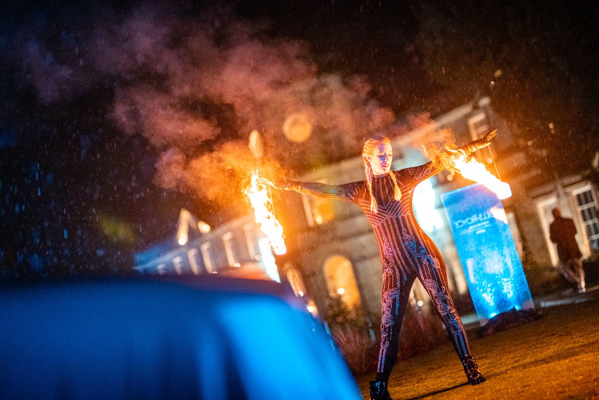 RollsRoyceLeeds's tweet photo. Rain won't stop us!

Our Black Badge Ghost Diamond Ball at @grantleyhall_ was a real spectacle, moody, firey, and oh so beautiful

#rollsroyce #rr #rollsroyceghost #ghost #blackbadge #blackbadgeghost #new #event #fire #rain #luxury #luxurylife https://t.co/vQGYIL4iR5