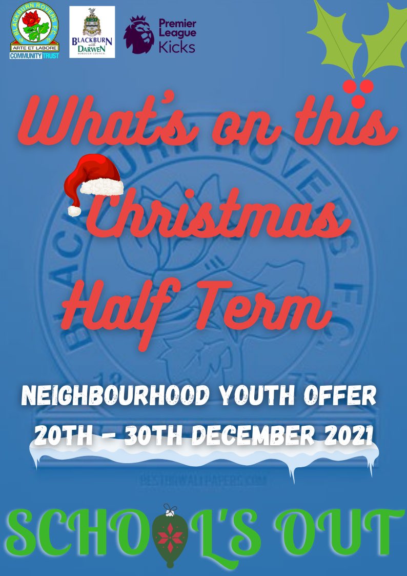 BrfcOffer's tweet photo. Our Festive offer is here! 💫🎄 please see our Facebook page for more information - Blackburn Rovers Neighbourhood Youth Offer #NYO https://t.co/a89m7UFnyN