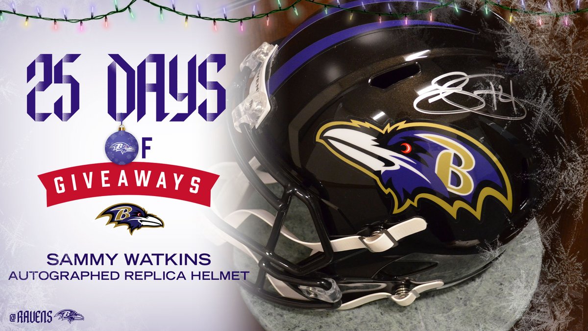 Today's 🎁 is a <a href="/sammywatkins/">King me</a> autographed replica helmet! 

RT for a chance to win and #ProBowlVote! 
baltimoreravens.com/fans/contests/…