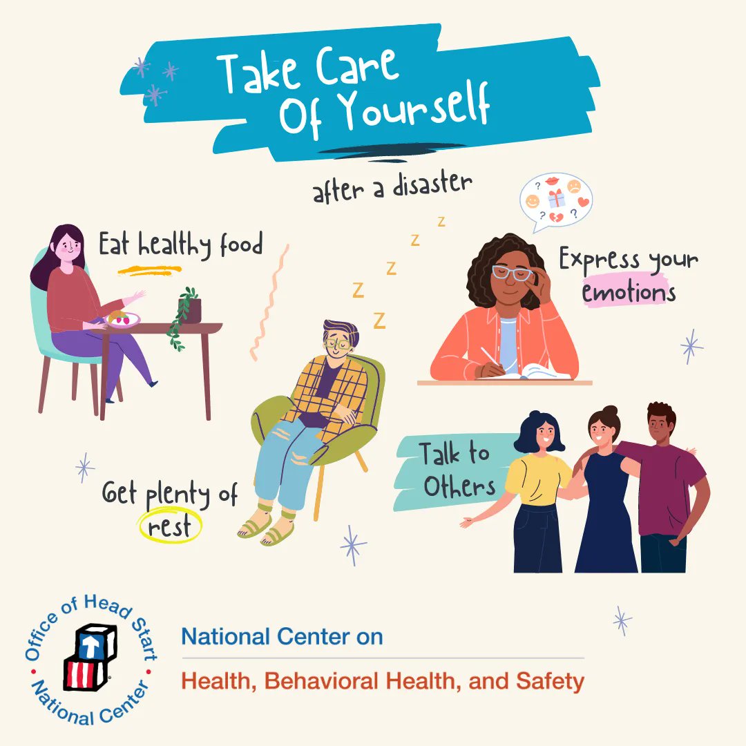 HeadStartgov's tweet photo. You can’t take care of anyone else after a traumatic event if you don’t take care of yourself. Learn about typical reactions to trauma, the process of recovery, and self-care tips: https://t.co/VwQsmebKe2 #MentalHealth #Resilience https://t.co/s13skzHMAQ