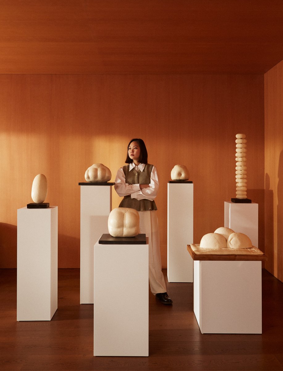 Bigger, better, bao-ier! For the new issue of Kinfolk, artist turned chef Erchen Chang made a sculpture gallery consisting solely of works fashioned from bao dough. |  bit.ly/3EE739H