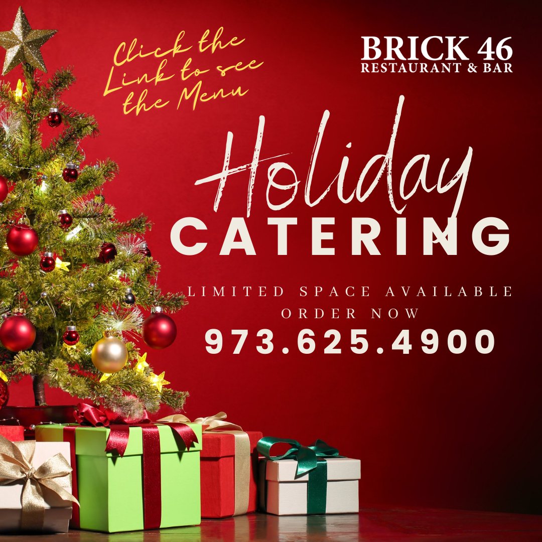 brick46rockaway's tweet photo. Brick 46 Holiday Catering orders availability is  filling up. Don't delay! To see our catering special packages and menu visit: https://t.co/zWQiWT0MLQ https://t.co/2jUKnCjiiM