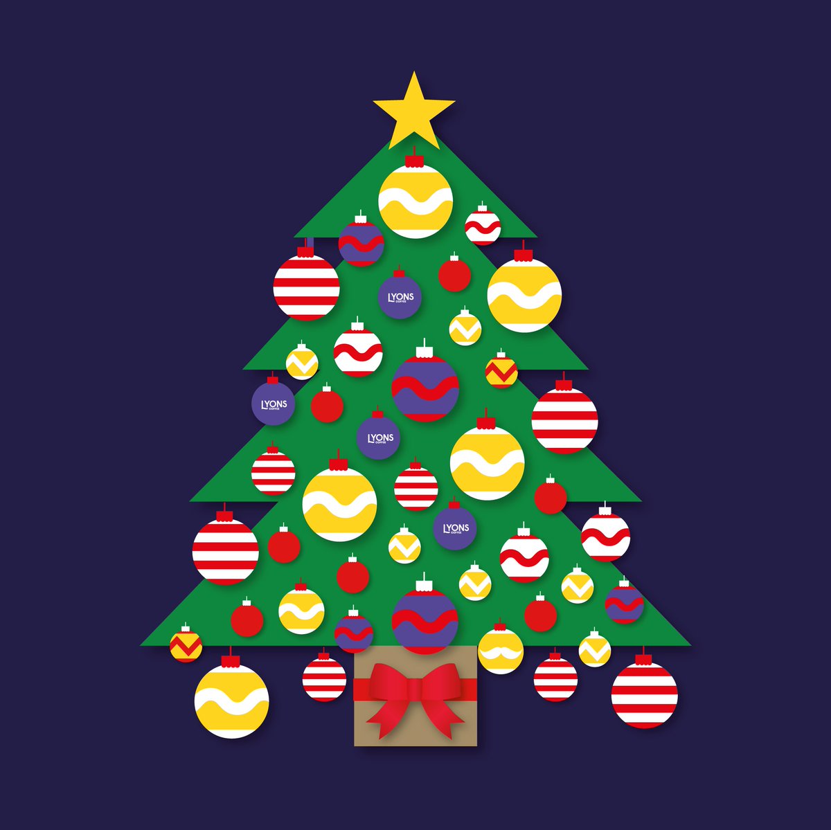 LyonsCoffee's tweet photo. We have settled the debate as to whether a Star or an Angel goes on top of the Christmas tree 🎄

This year we moustache you a more important question..

Have you spotted anything in this tree that could win you an experience for two? 🥸

#LyonsCoffee #ChristmasCompetition https://t.co/Zjyddnzxp3