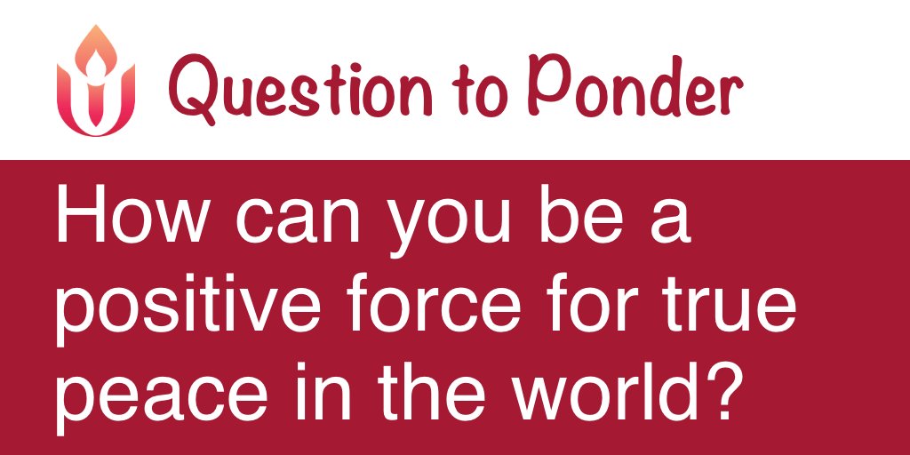uuclvpa's tweet photo. This week's question to ponder is inspired by last week's sermon: How can you be a positive force for true peace in the world?
#uu #uuquestion #uuclvpa #unitarianuniversalist #unitarianuniversalism https://t.co/4ln0bC6gmL