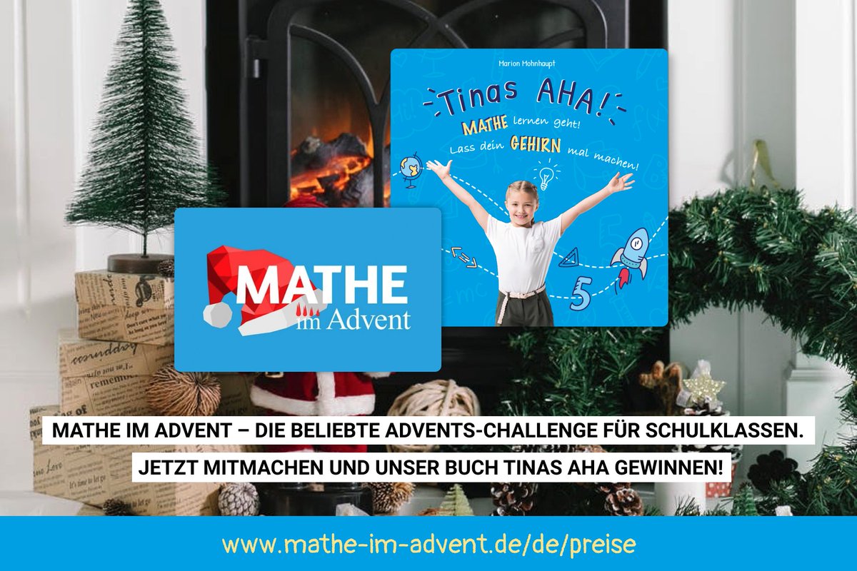 VisualInkPub's tweet photo. Lehrer:innen und Schulklassen aufgepasst:
Bei #MatheImAdvent habt ihr beim Rechnen nicht nur so manchen AHA-Effekt
👉 sondern könnt auch unser Kinderbuch "Tinas AHA!" gewinnen: https://t.co/VrnD517UiW
@mathe_im_leben #Mathe #Mathelernen #Mathespass #TinasAHA #VisualBooks #twlz https://t.co/HBn76FbIBc