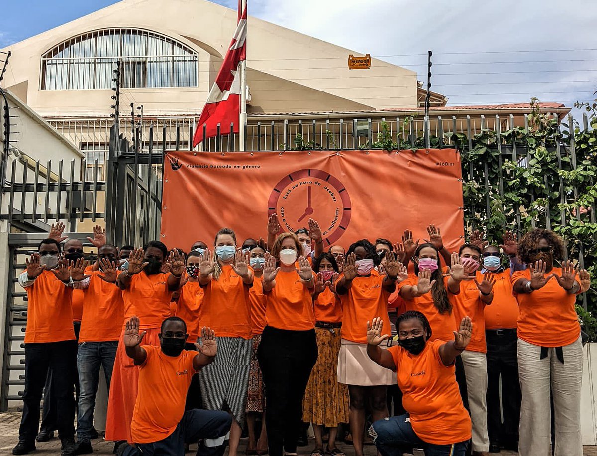 CanHCMozambique's tweet photo. As the High Commission team starts to wrap up our #16days campaign, we collectively reflect on the survivors, those at risk, and the allies and partners that work to defeat #GBV here in Mozambique, in Malawi and Eswatini #OrangeTheWorld #GenerationEquality #EndGBV #SpreadTheWord https://t.co/wiQ2xU8reH