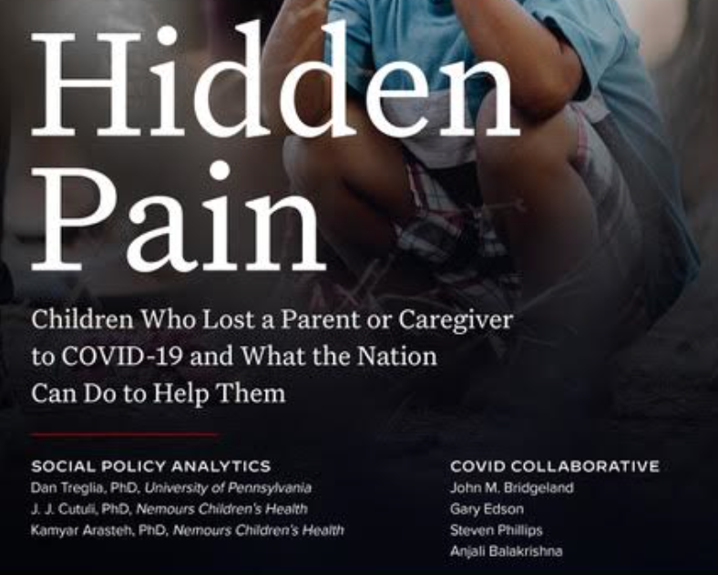 TheCOVIDCollab's tweet photo. As the #COVID19 crisis continues, a report we released today shows that 167k+ children have lost a parent or caregiver to COVID – with loss falling disproportionately on younger children and children of color. Our country must come together to help. https://t.co/Qh3xuf8qGY https://t.co/DdejPek17r
