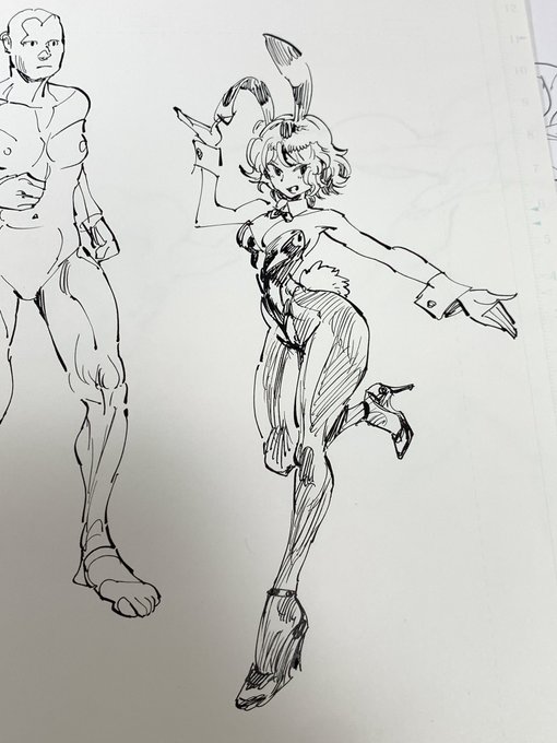 Gペンでらくがき練習した
左はポーズマニアックス 