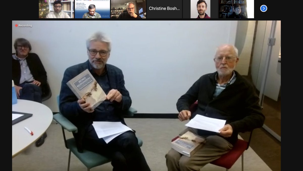 The day 1 last session was 50 years in the making — a book panel on the scholarship of Henk Geersema, via the launch ‘Homo Respondens’,which gathers key essays of his written over 5 decades in one volume.  Govert Buijs led the tribute, with Rene van Woundenberg lounging behind!