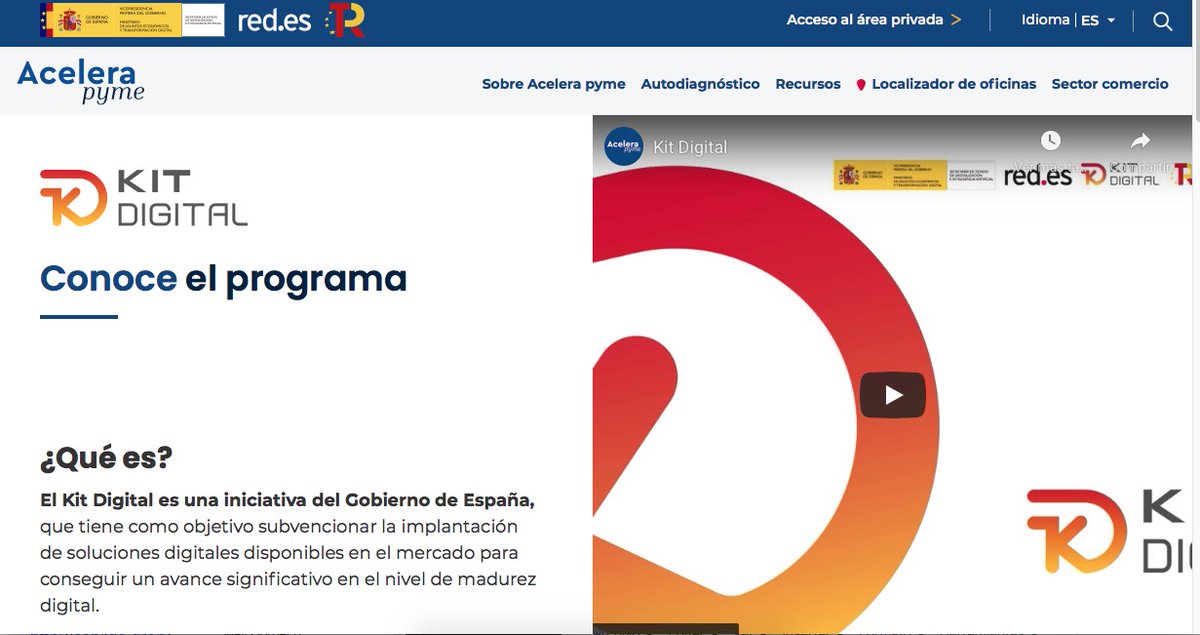 ElgoroC's tweet photo. Iniciativa del Gobierno de España. Programa ‘Kit digital’ con 3 mil millones para pymes y autónomos. @cecapyme
https://t.co/NGxy83OoaO https://t.co/0a6Cfly9Vz