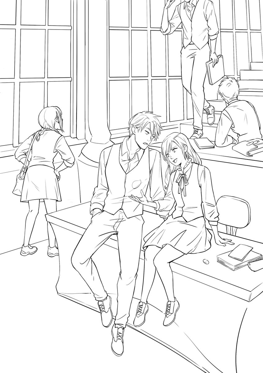 I want to talk about art.. I sketched Left over a month ago for my OC worldbuilding & couldn't continue bc it felt off. I came back to it recently, changed the perspective & redrew the whole thing. Right pic is the new version. Sometimes you just gotta discard sth & start new.