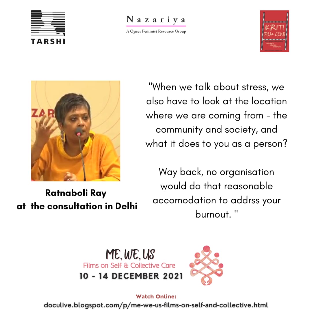 tarshingo's tweet photo. Are activists &amp; human rights defenders “allowed” to feel #stress? How can they articulate this? And who’s listening? Join us for #MeWeUs film festival, as we explore the rights of activists to #selfcare and #CollectiveCare, this #HumanRightsDay. More:  https://t.co/lqJRV4d0sE https://t.co/Y5rLW1b9wf