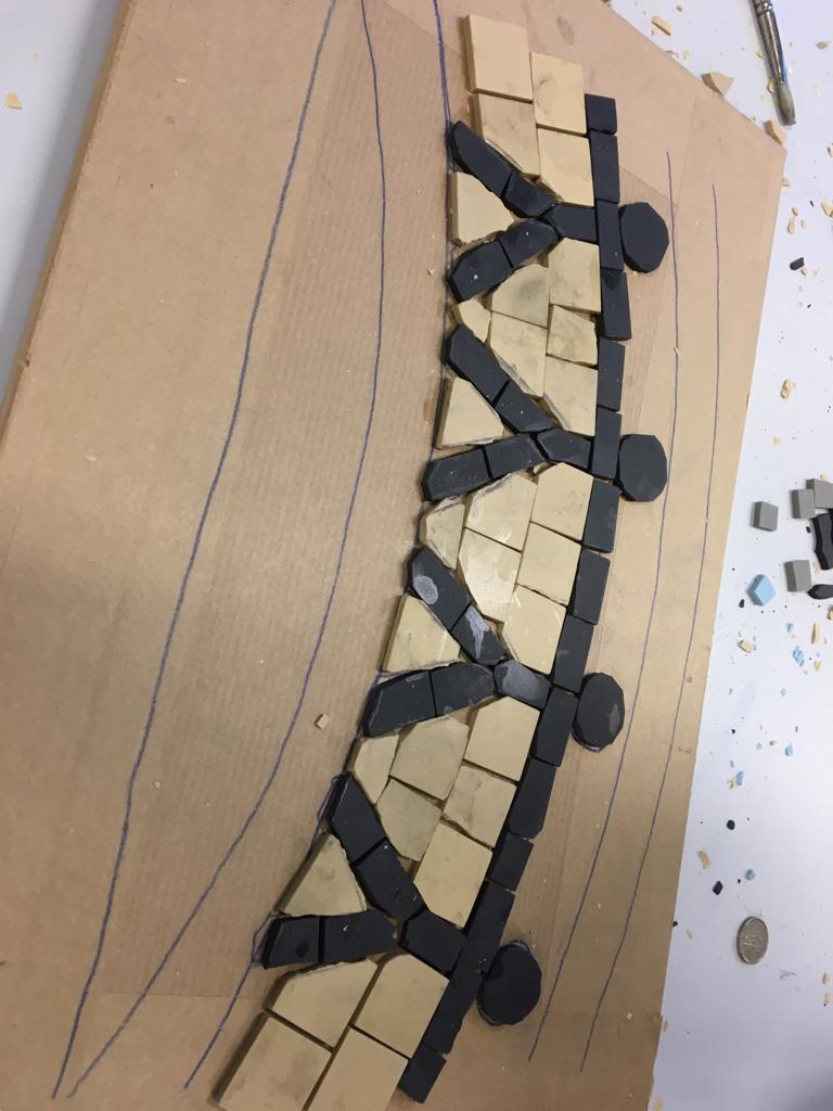 More progress pics of the Alan Potter Mosaic taking shape, pupils have made an fantastic start to the project. #ghsstars <a href="/BrodiesLLP/">Brodies LLP</a> <a href="/friendsofrsa/">Friends of the RSA</a> <a href="/Greenfaulds_HS/">Greenfaulds HS</a>