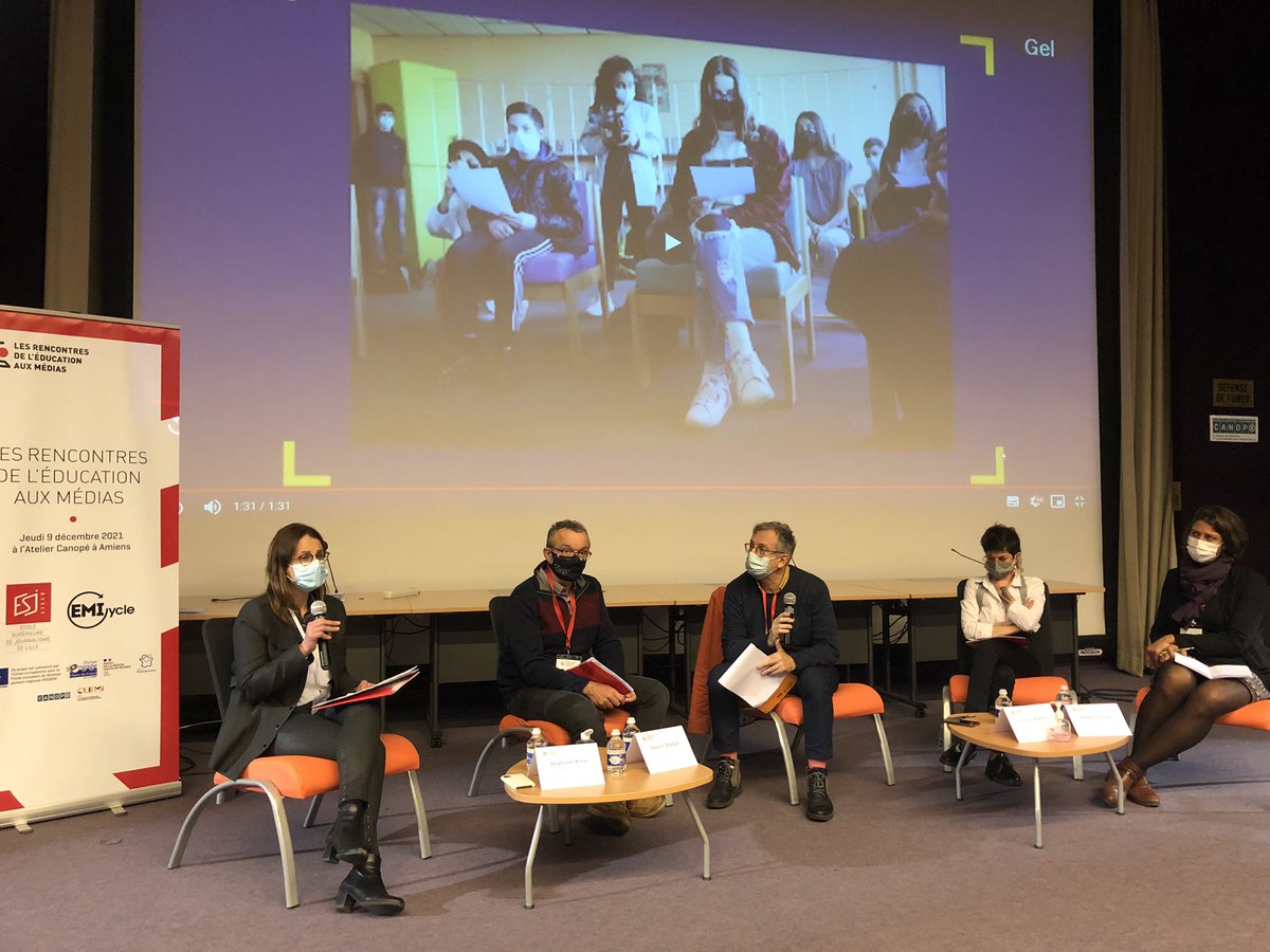 DanielMuraz's tweet photo. les 5e Rencontres de l’Education aux médias organisées aujourd’hui à #Amiens par @ESJLille et #EMI’CYCLE c’est parti. Première table-ronde autour de l’organisation de l’EMI sur le territoire @APEMedias https://t.co/BDFvvu8apz