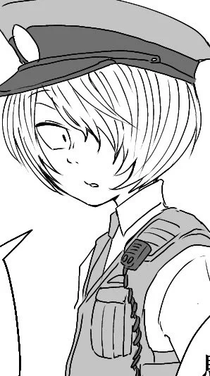 別件で描いてる現パロキタネコ(警察官)、焦って描いてるため髪型とか何もひねらなかったけど、こんな髪型の男性警察官やだなぁ…まず採用されないなぁ 