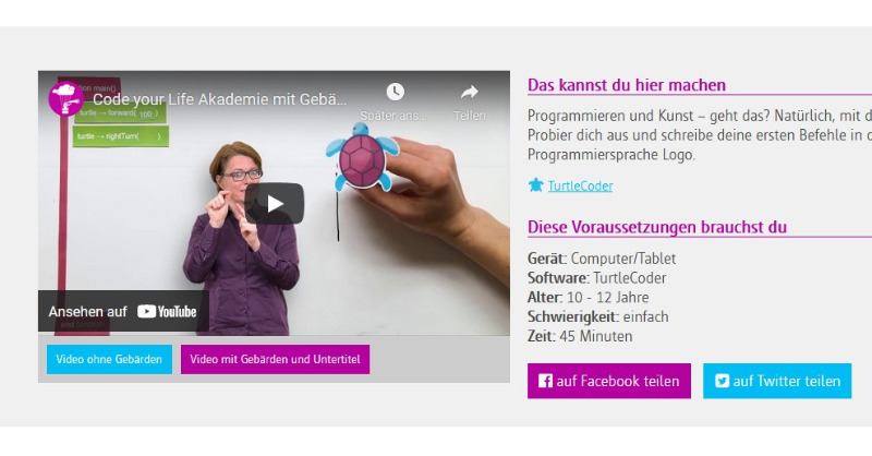 code_your_life's tweet photo. Aller Anfang ist leicht! 😉 #Inklusiv &amp; spannend wird erstes Programmieren für Schüler*innen mit dem #TurleCoder. In der Online-Akademie stellen wir euch tolle Projekte damit vor - z.B. das Quadrat als Einstieg. 
#MINKT #twlz @aktion_mensch @MicrosoftBerlin @CSEdWeek #CSEdWeek