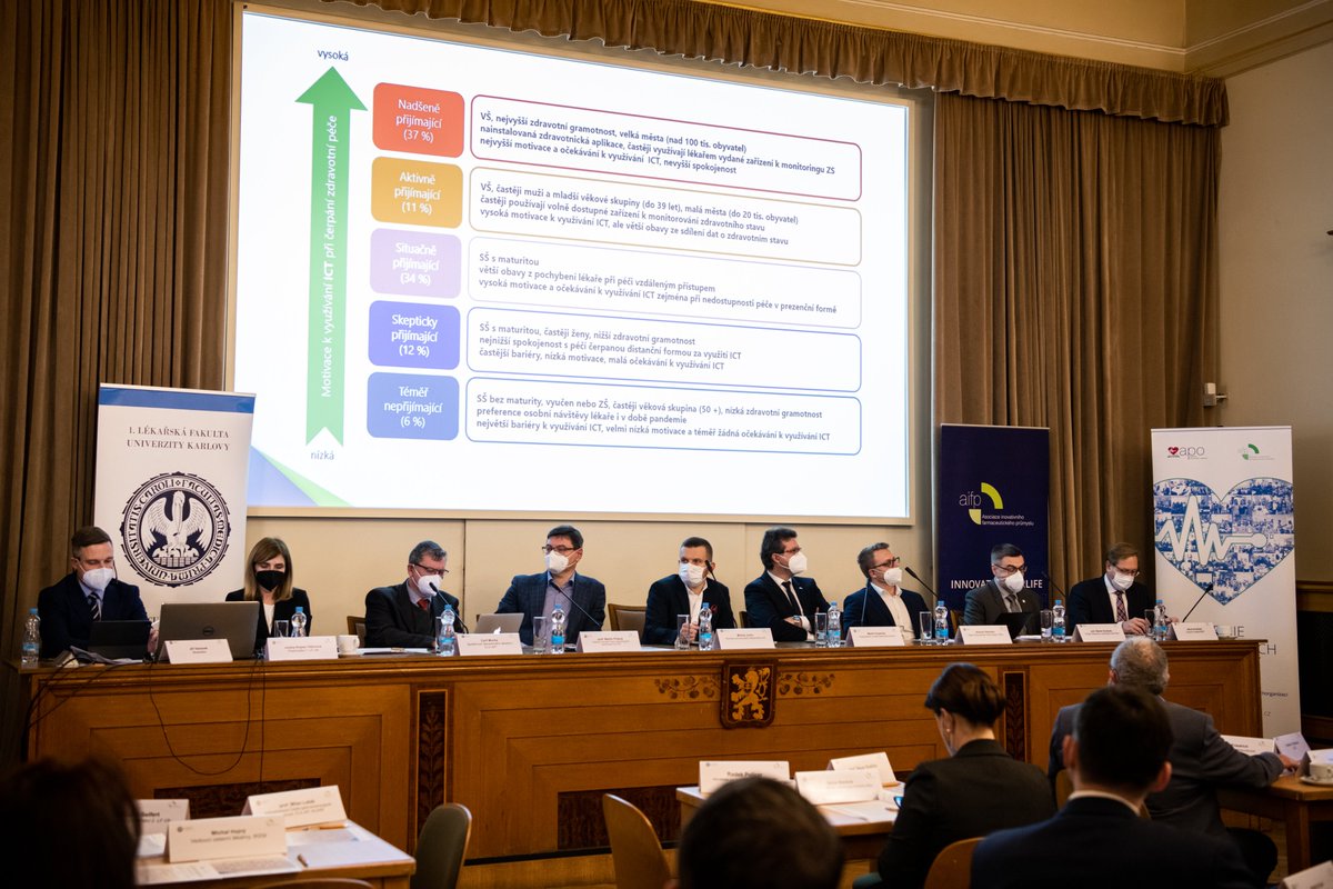 aifp_cr's tweet photo. Ohlédnutí za konferencí "Digitální medicína pro pacienty", kterou jsme připravili s 1. LF UK. Odborníci z @SUKL, @NAPO_CZ , @MOU_Brno, @lekarnicicz, @fnolomouc, VZP a další představili finanční, legisl., lékárenské i pacientské aspekty telemedicíny👉 https://t.co/7T8swrYoKp https://t.co/R7AGPNHxyq