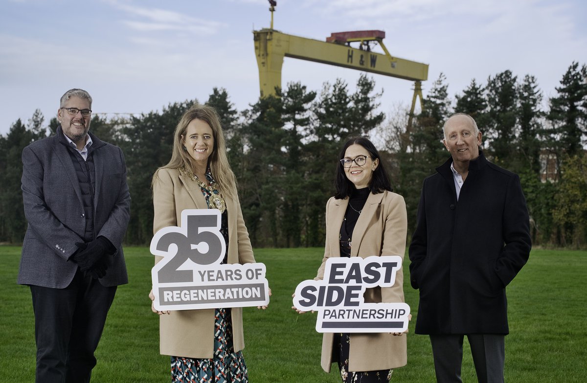 EastSidePship's tweet photo. We are so proud to have delivered a range of innovative regeneration projects in east Belfast over the past 25 years & look forward to delivering many more.
Read the press release here &find out more about future plans>> https://t.co/E5OOA7uU5c
#25yearsregeneration #ESP25 https://t.co/qjmIMfnzIK