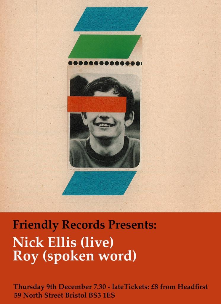 TONIGHT 

@nickellis_music plays #Bristol 
with the inimitable Roy @badwool9

@recordsfriendly 
7.30pm 
£8